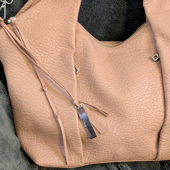 Vince Camuto Convertible Lamb Leather Pleated Tote - Steph bag - Picture 4 of 8